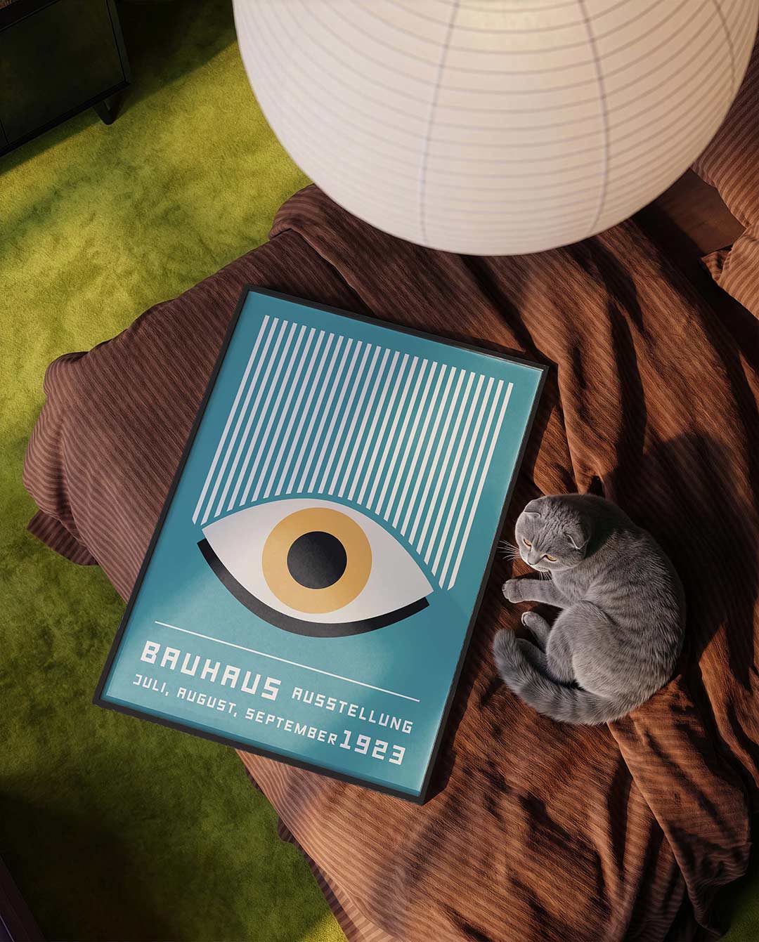 Oog en lijnen – moderne Bauhaus wandkunst als poster