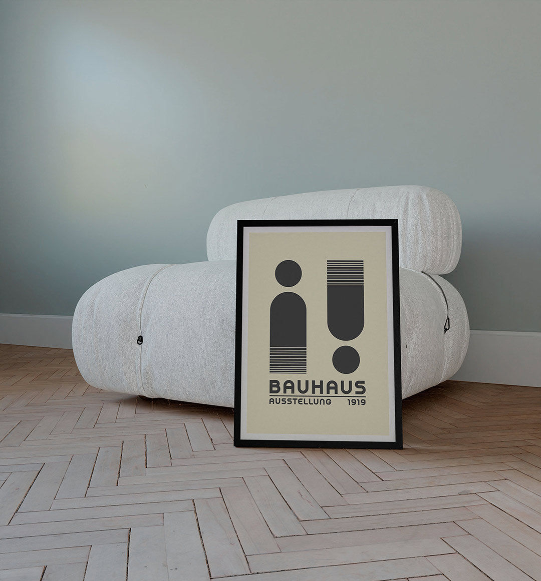 Vorm en balans – staande Bauhaus poster voor aan de muur