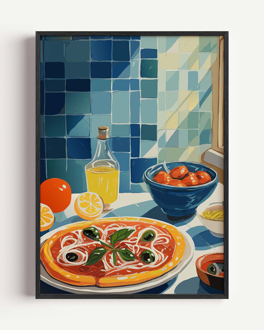 Mediterrane Keuken – keuken portret poster als wanddecoratie
