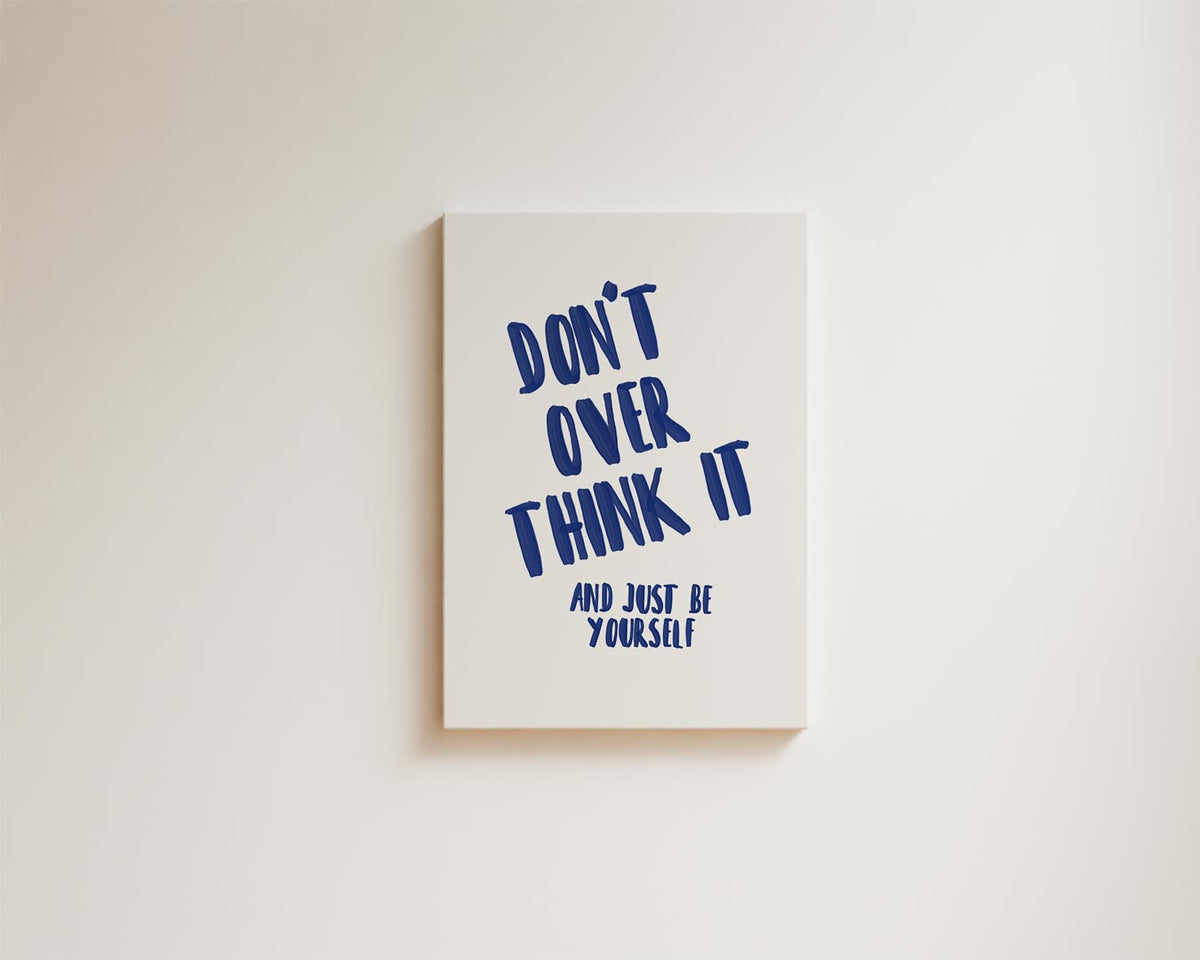 Simpelweg Jezelf Zijn Poster – modern portret kunstwerk van WallArtistic
