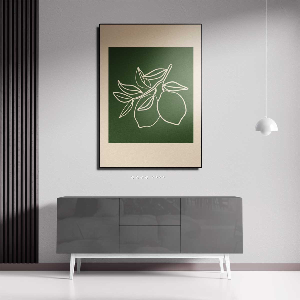 Minimalistische Citrustak – modern portret kunstwerk van WallArtistic