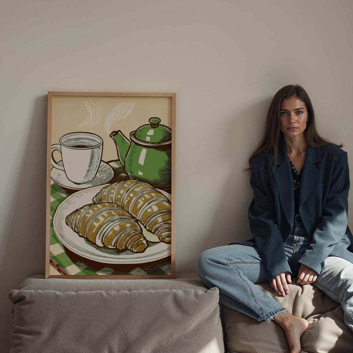 Franse Ontbijtsfeer – staande keuken wanddecoratie van WallArtistic