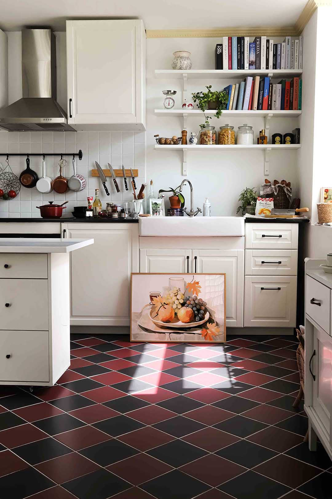 Fruit en bladeren – liggende keuken wanddecoratie van WallArtistic