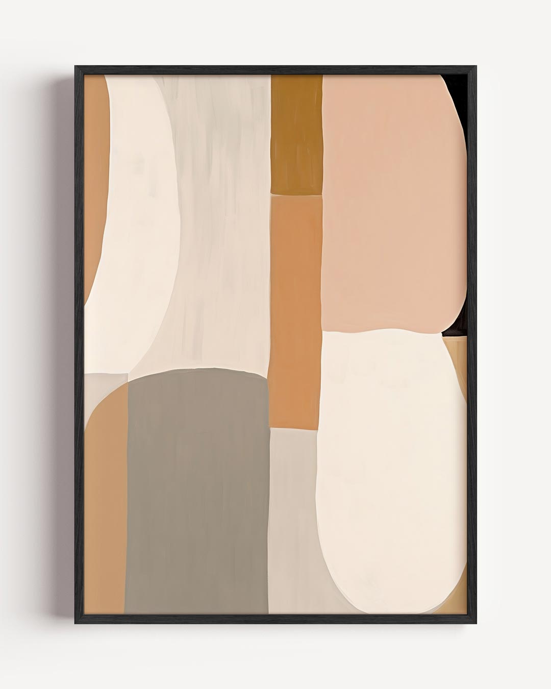 Rustgevende Abstracte Kunstposter – abstracte portret poster als wanddecoratie