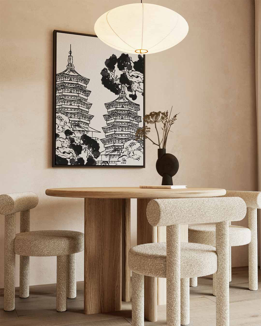 Traditionele Oosterse Pagodes – staand kunstwerk voor modern interieur
