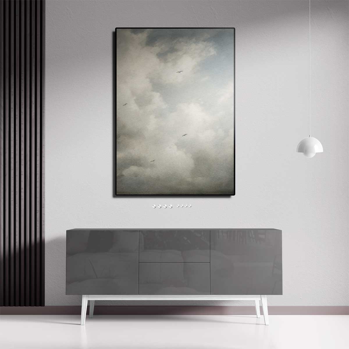 Zonnige Dromen in de Wolken – dibond kunstwerk als wanddecoratie