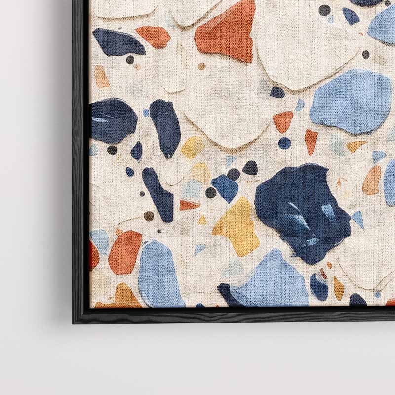 Levendig Terrazzo Inspiratie – canvas wanddecoratie in portret formaat