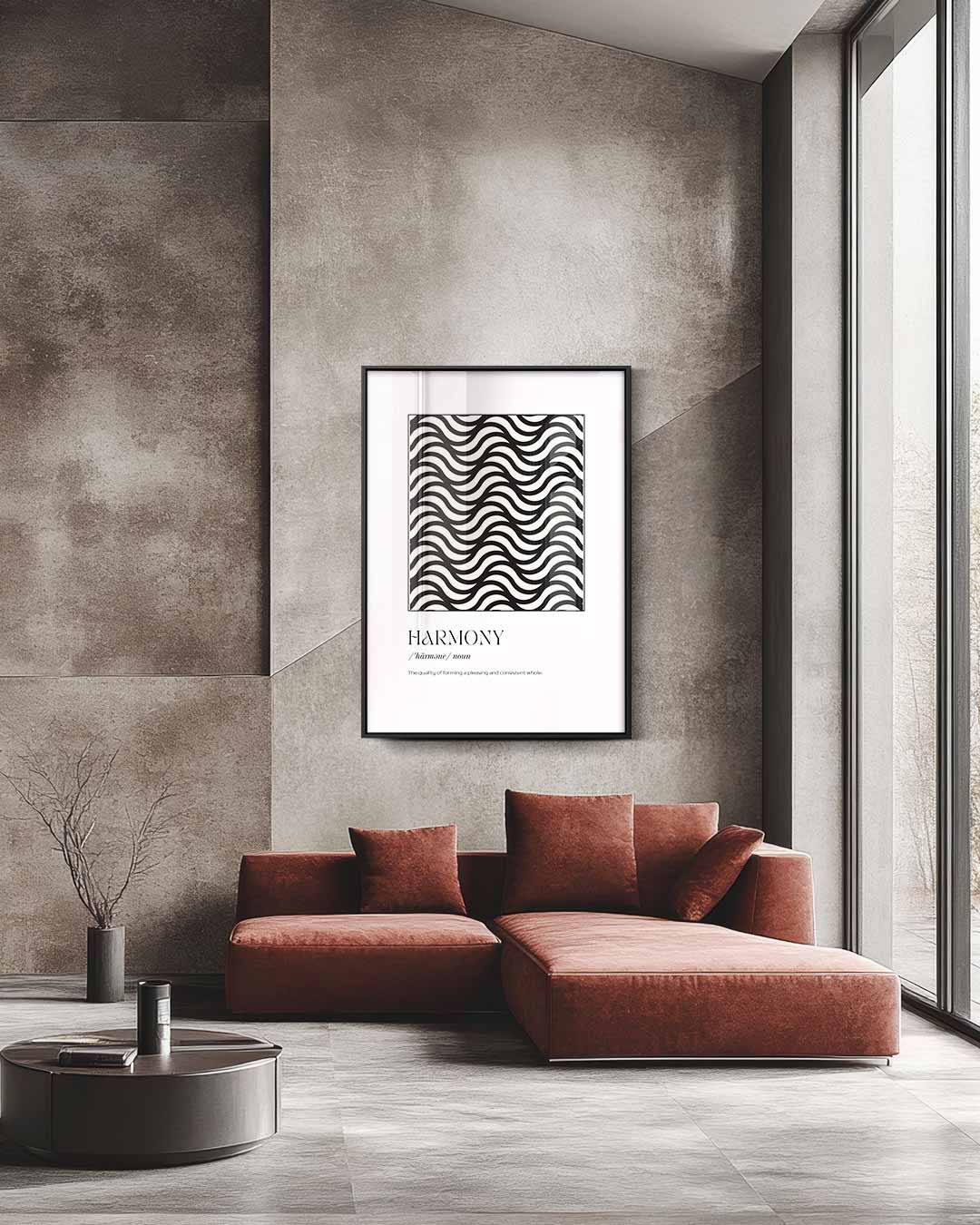 Harmonieuze Golven – staande wandkunst voor woonkamer of interieur