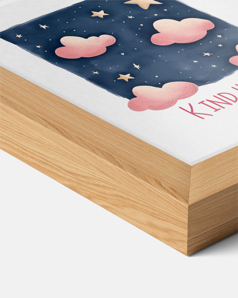 Dromerige Hemel – kids poster als vrolijke staande wanddecoratie