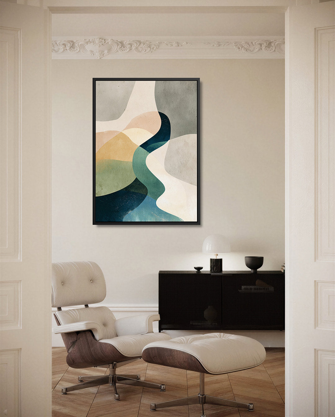 Organische vormen compositie – staand wanddecoratie kunstwerk