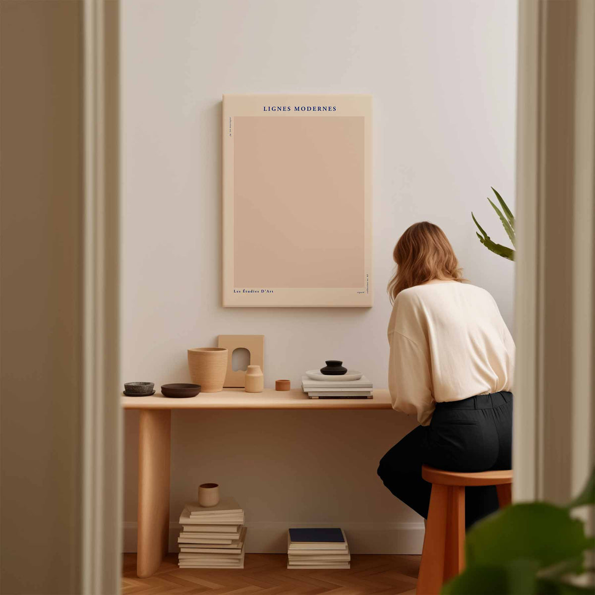 Lignes Modernes Poster – modern portret kunstwerk van WallArtistic