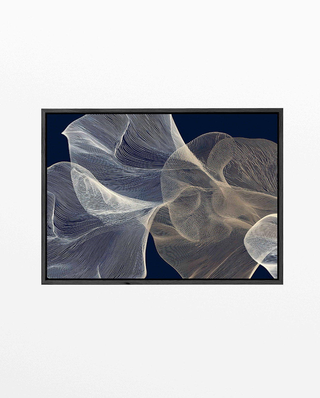 Golvende lijnen – liggend wanddecoratie kunstwerk