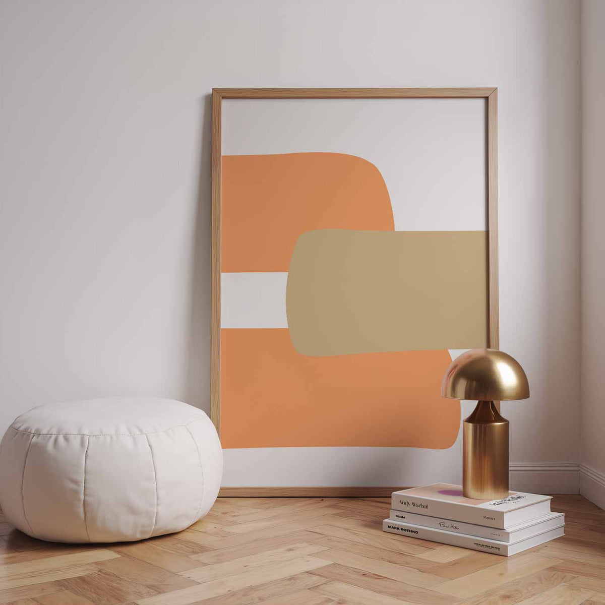 Abstracte Kleurenpracht – staande kleurrijke abstracte wanddecoratie van WallArtistic