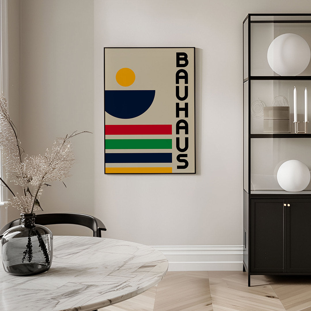 Vorm en kleur – geometrische Bauhaus poster in staand formaat