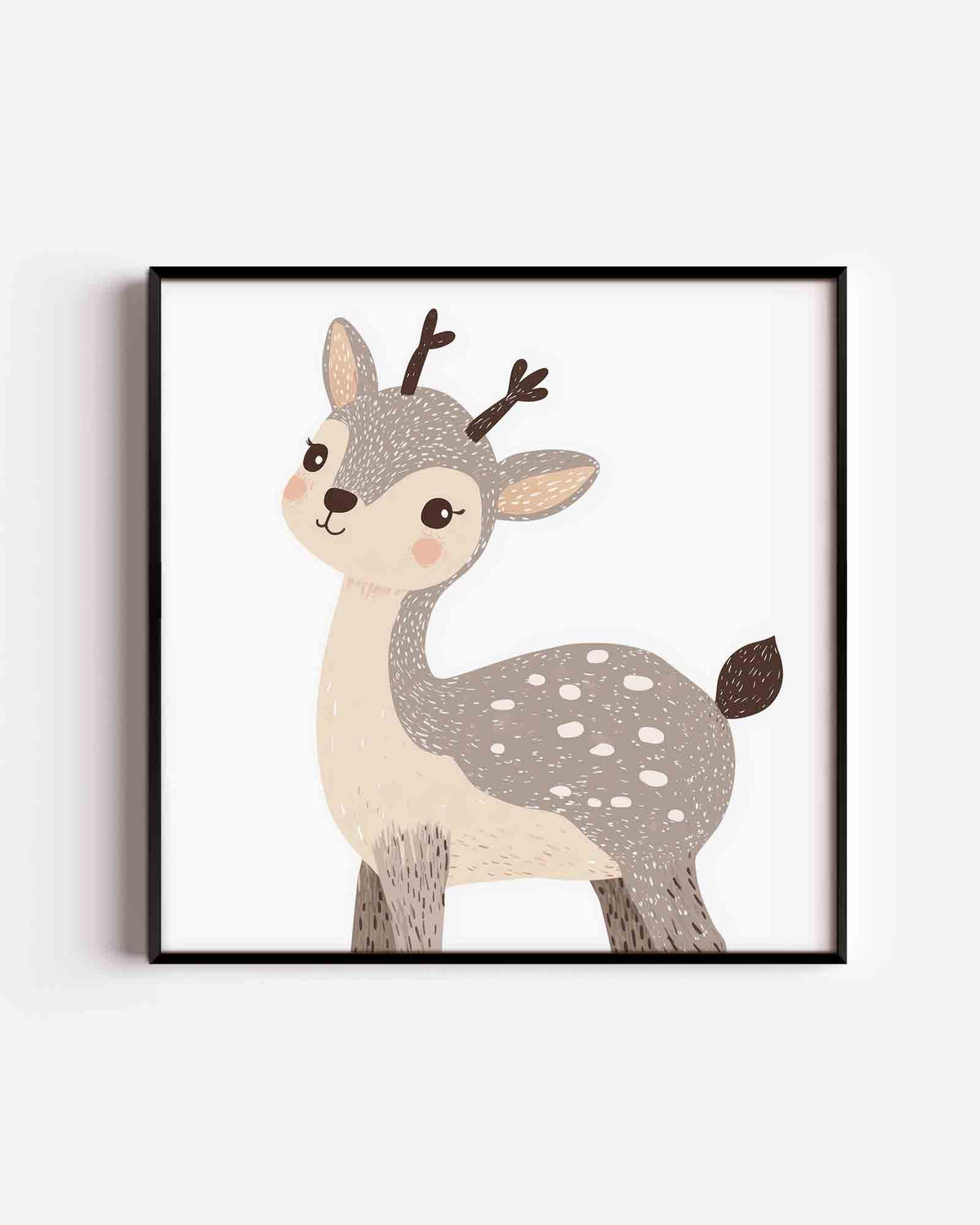 Schattig hert – vierkante kinderposter als wanddecoratie