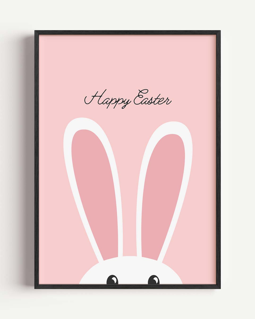 Vrolijke Paas Bunny – paas portret poster als wanddecoratie