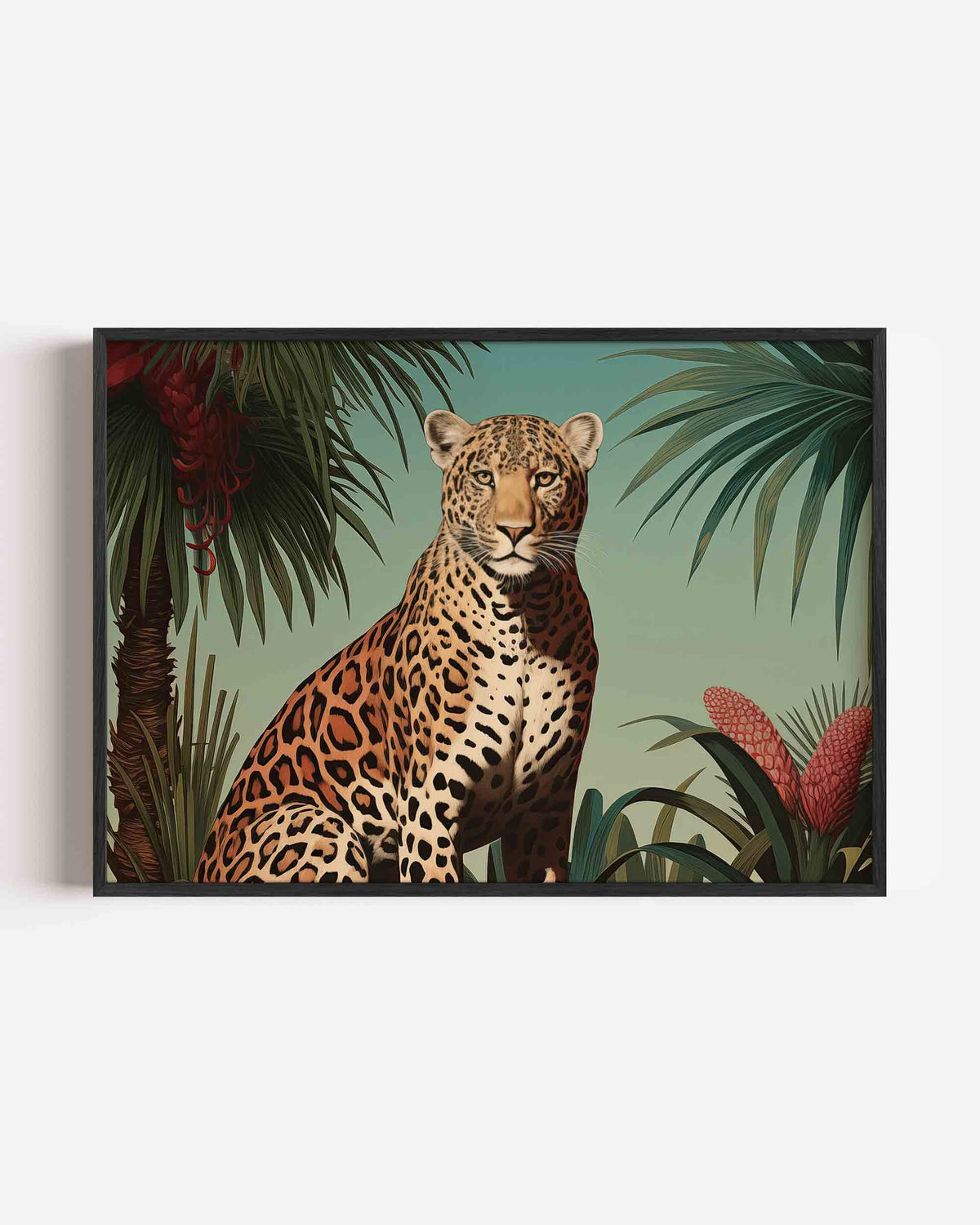 Luipaard in jungle – jungle landscape poster als wanddecoratie