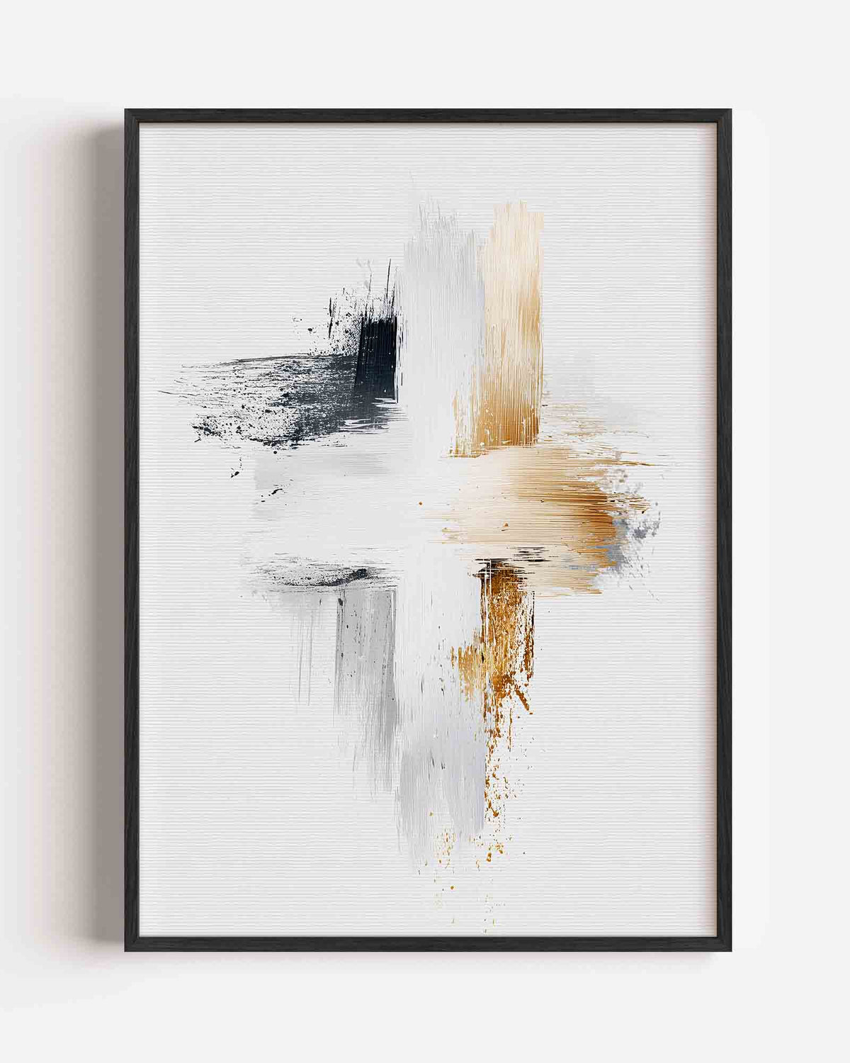Abstracte penseelstreken – abstracte portret poster als wanddecoratie