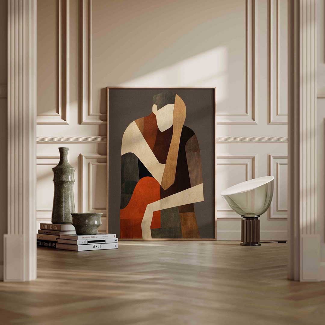 Abstracte figuur – staande abstracte wanddecoratie van WallArtistic