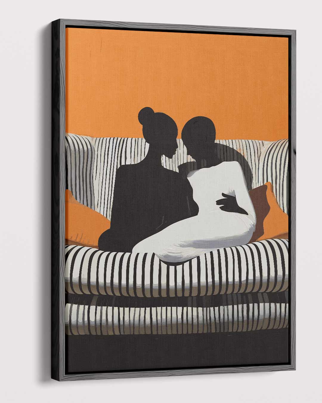 Intieme Band op de Bank – dibond kunstwerk als wanddecoratie