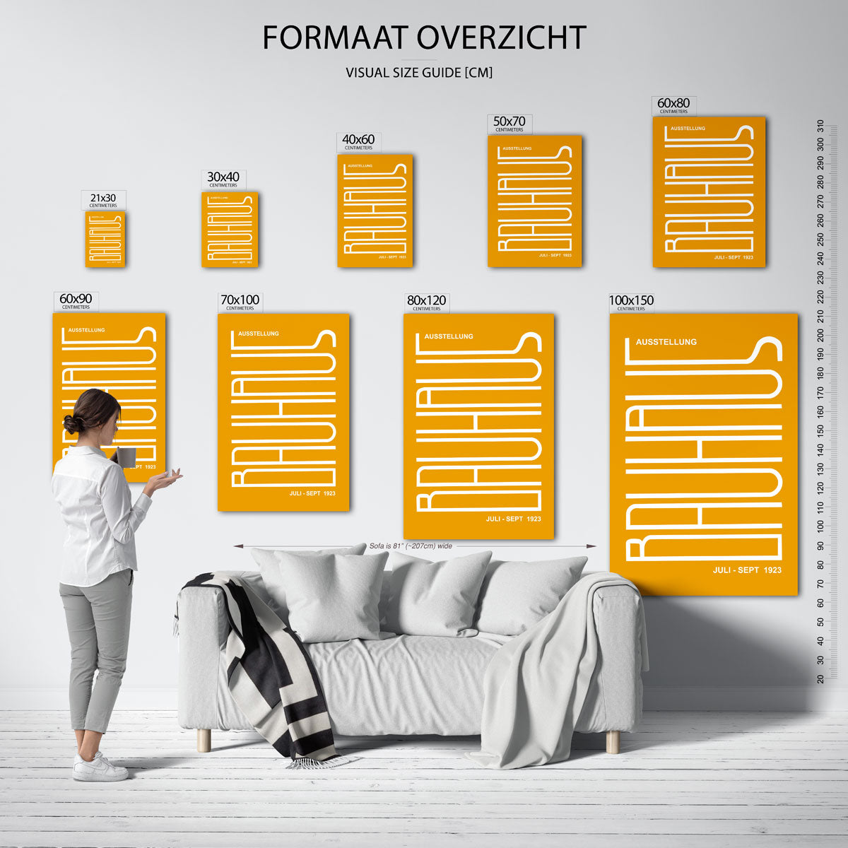 Lijnen en vlakken – Bauhaus poster als moderne geometrische wanddecoratie