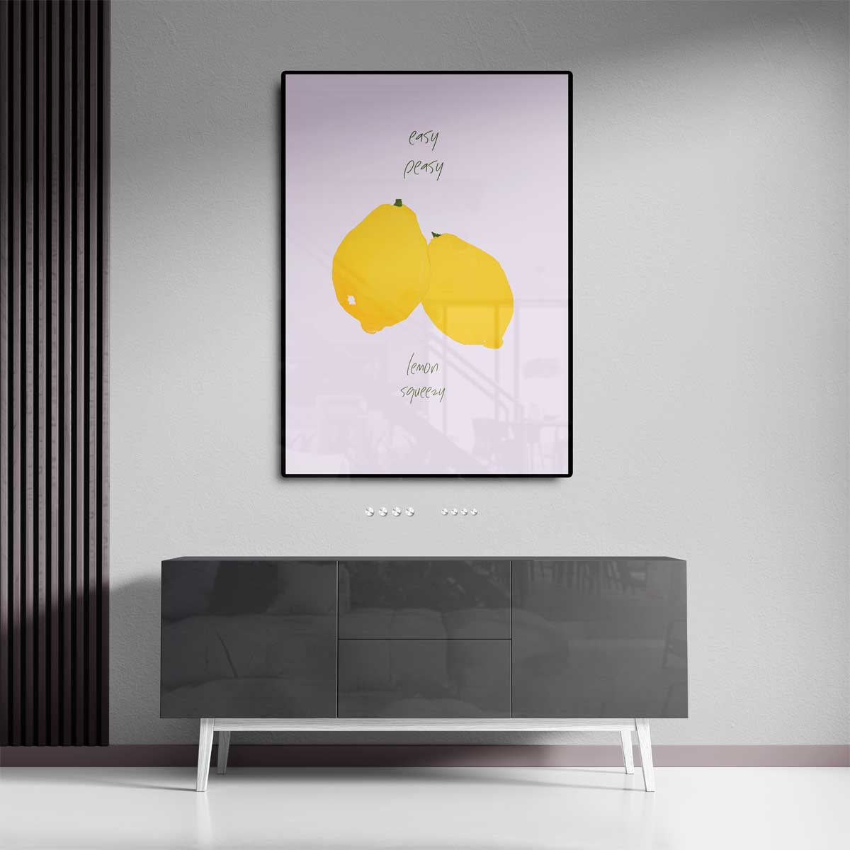 Easy Peasy Lemon Squeezy – dibond wanddecoratie in staand formaat