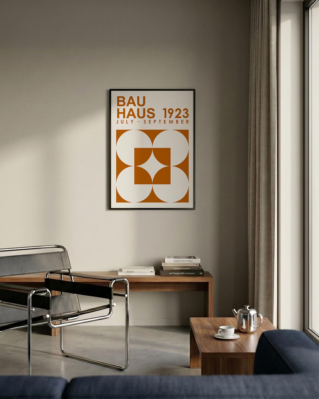 – staande Bauhaus poster voor aan de muur