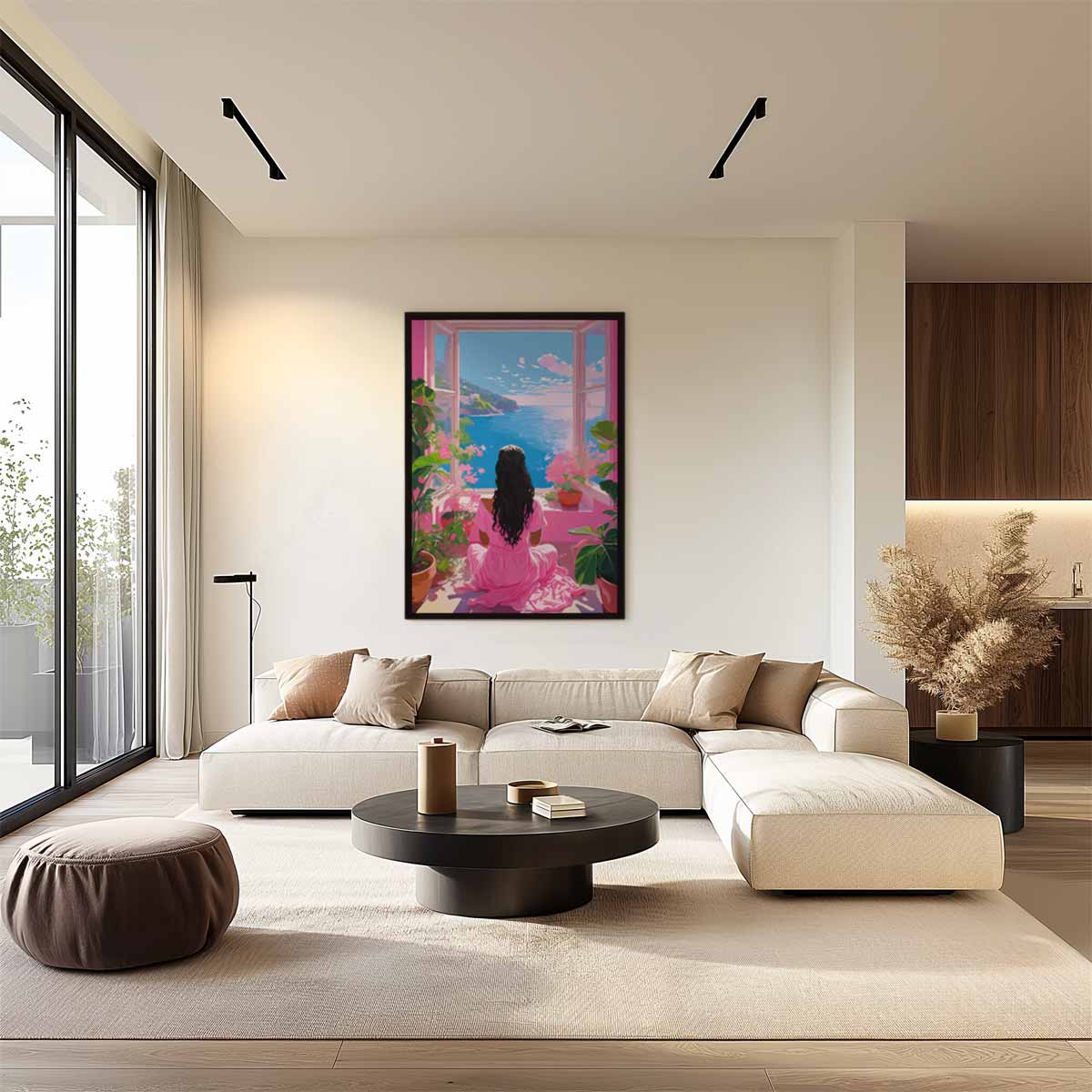 Dagdromen bij de Zee – staand kunstwerk voor modern interieur