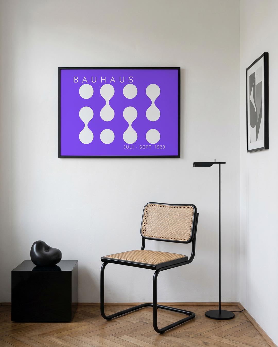 Vorm en balans – geometrische Bauhaus poster in liggend formaat