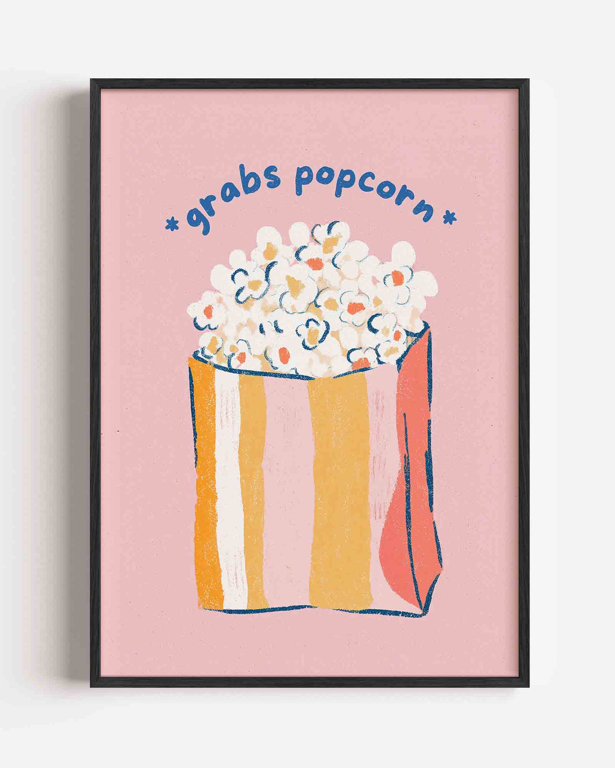 Popcorn illustratie – keuken portret poster als wanddecoratie