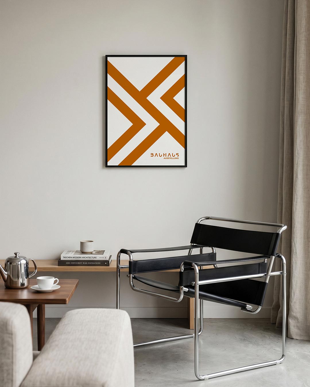 – geometrische Bauhaus poster in staand formaat
