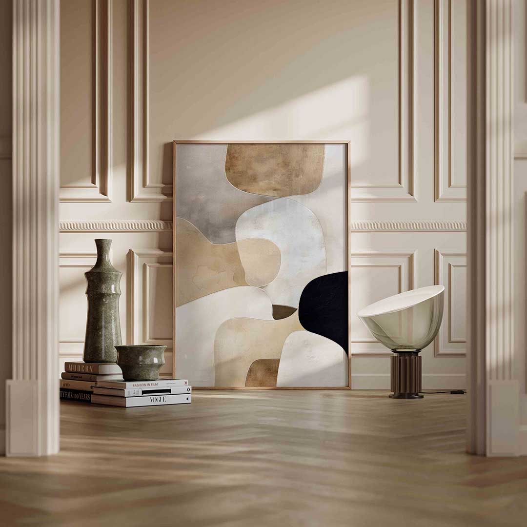 Abstracte vormen – staande abstracte wanddecoratie van WallArtistic
