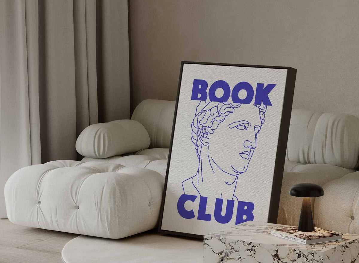 Boekclub Klassieke Buste – plexiglas wanddecoratie in portret formaat