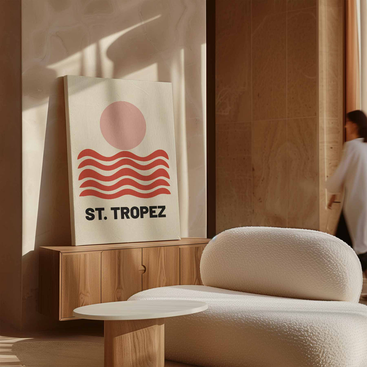 Zonnige St. Tropez – plexiglas wanddecoratie in portret formaat