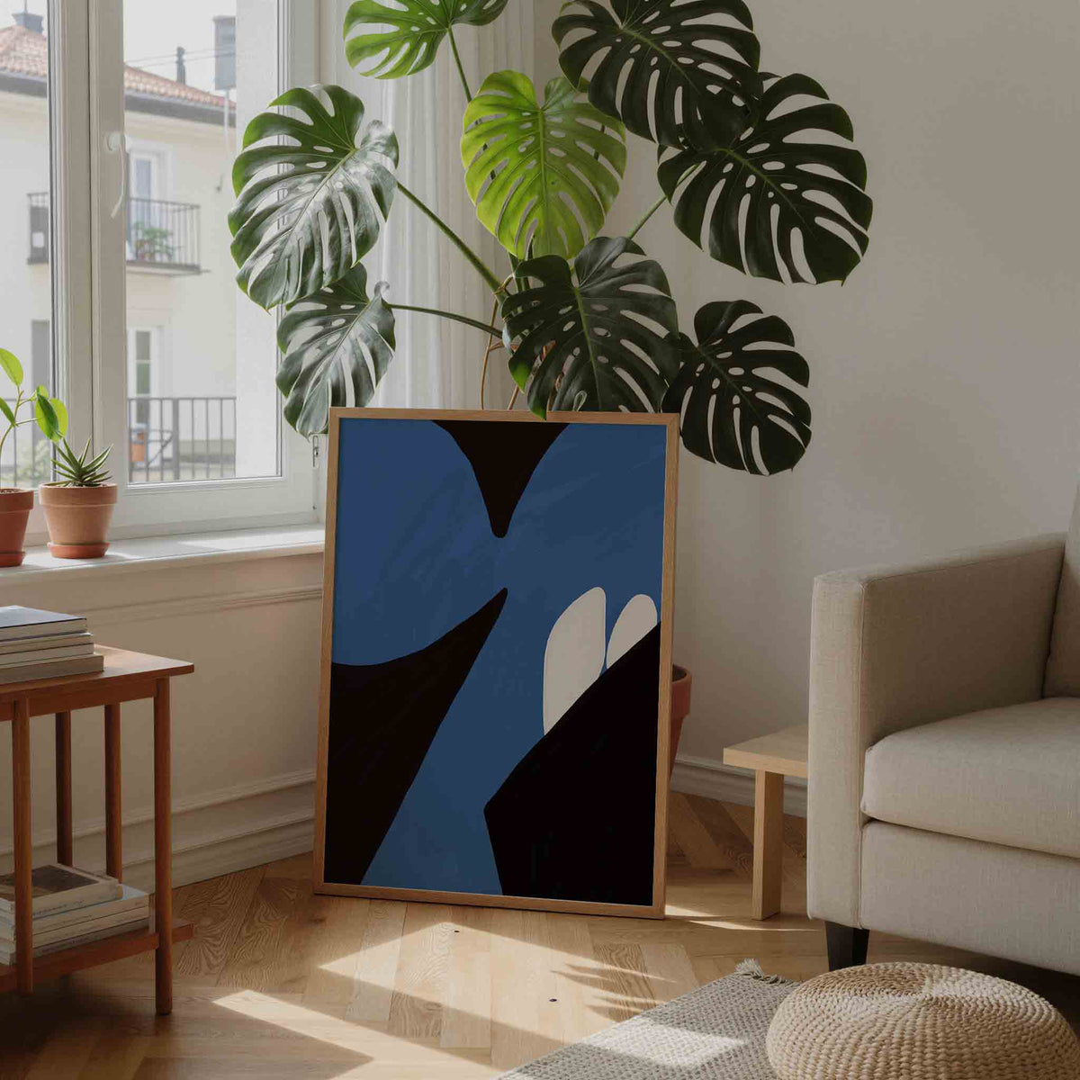 Abstracte vormen – moderne illustratie als portret poster
