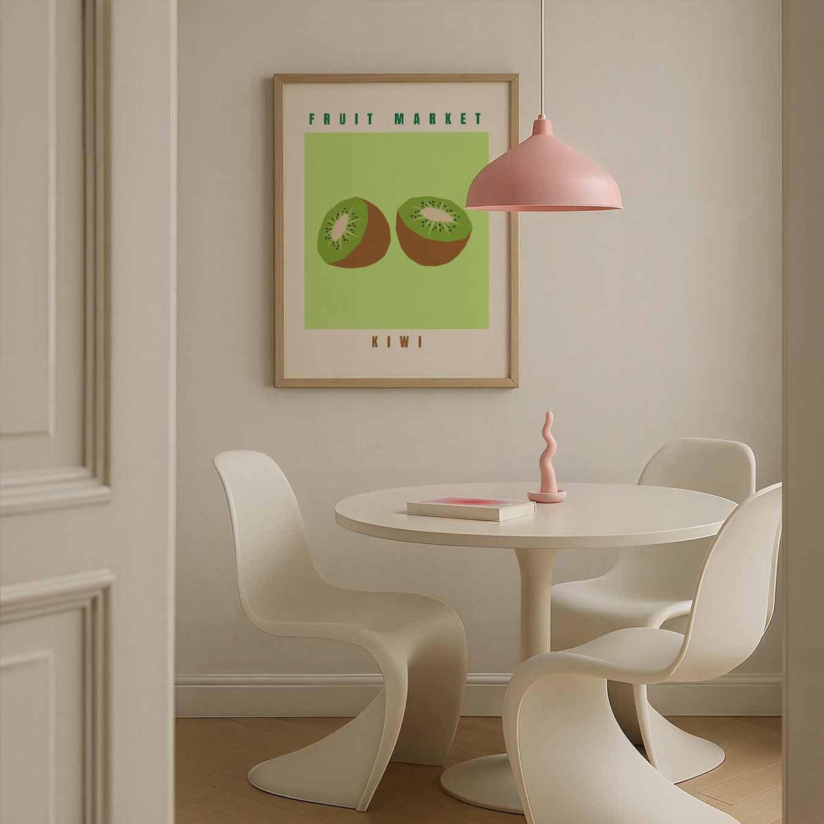 Kiwi Fruit Market – culinaire wandkunst als portret poster