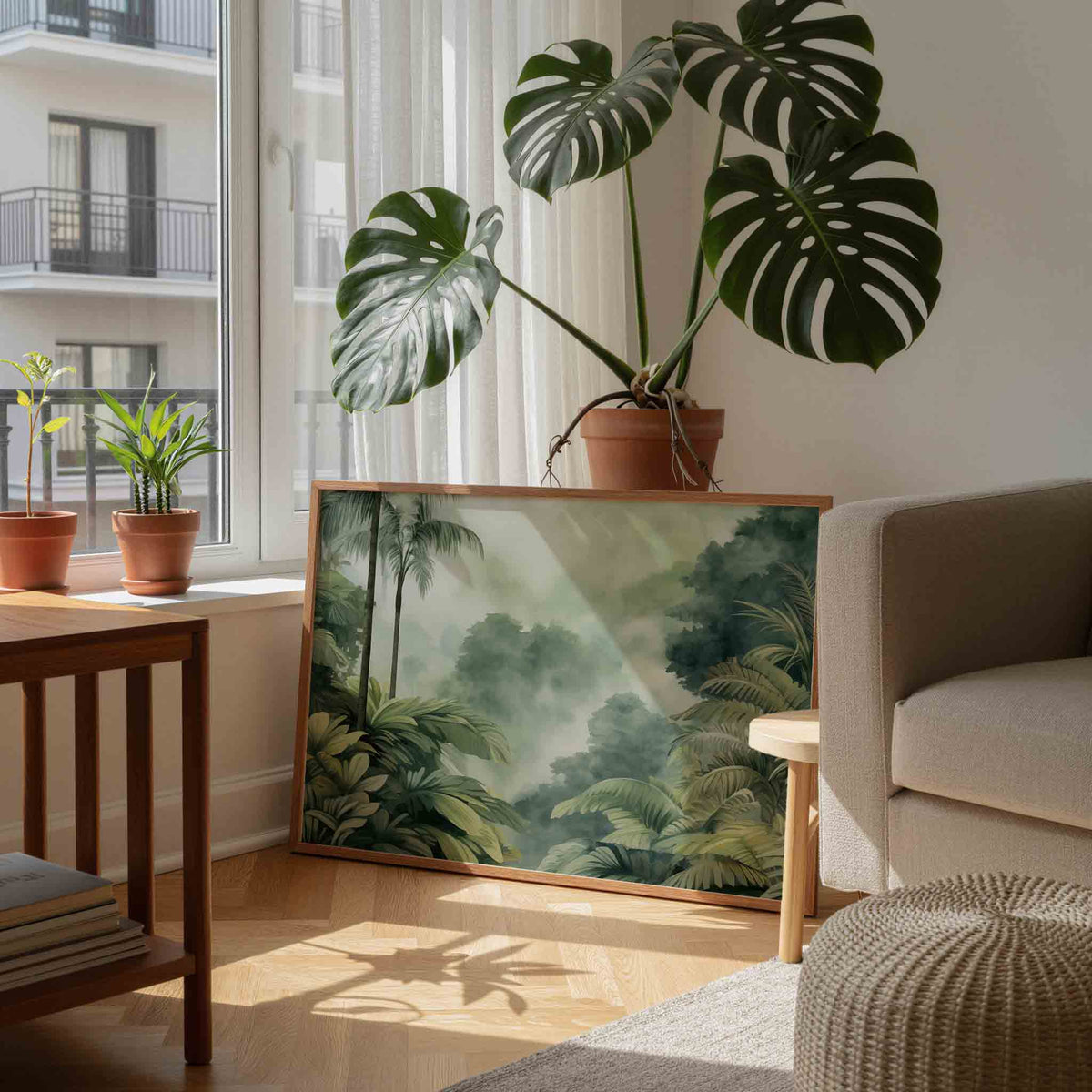 Tropische bladeren – tropische wandkunst als landscape poster