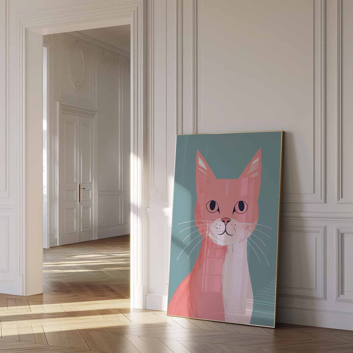 Stylish Kattenposter – dierenposter als moderne staande wanddecoratie