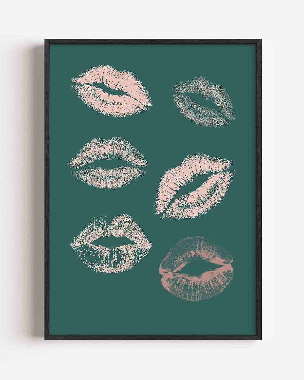 Lippenafdrukken – Pop Art portret poster als wanddecoratie