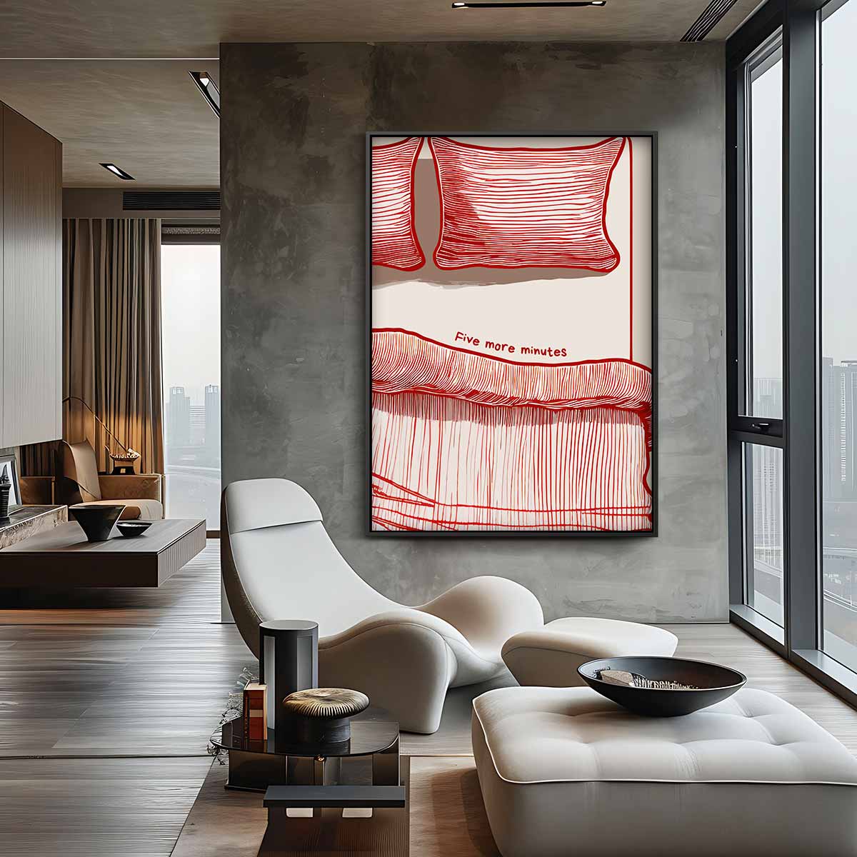 Nog Vijf Minuutjes – plexiglas kunstwerk als wanddecoratie
