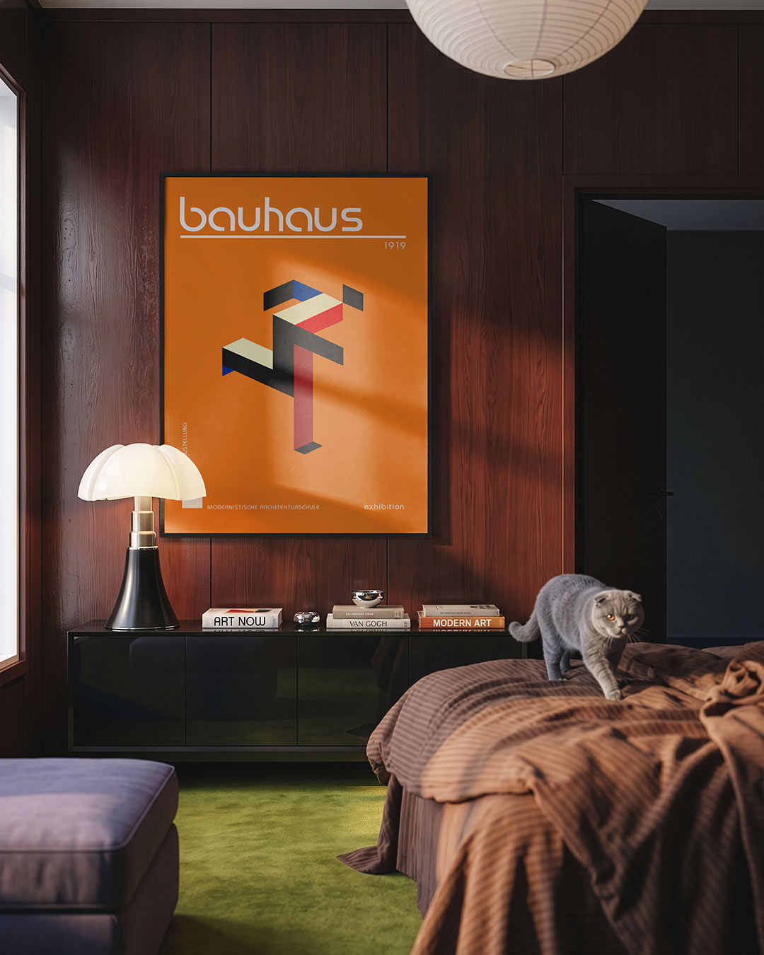Vorm en kleur – geometrische Bauhaus poster in staand formaat