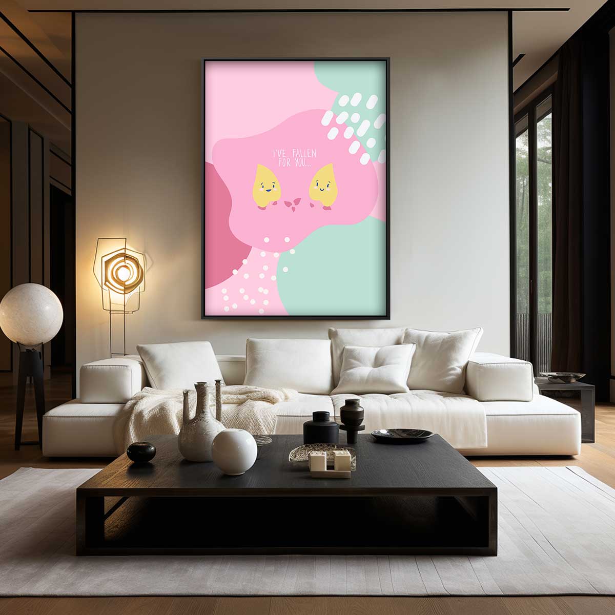 Liefdevolle Bladeren – modern portret kunstwerk van WallArtistic