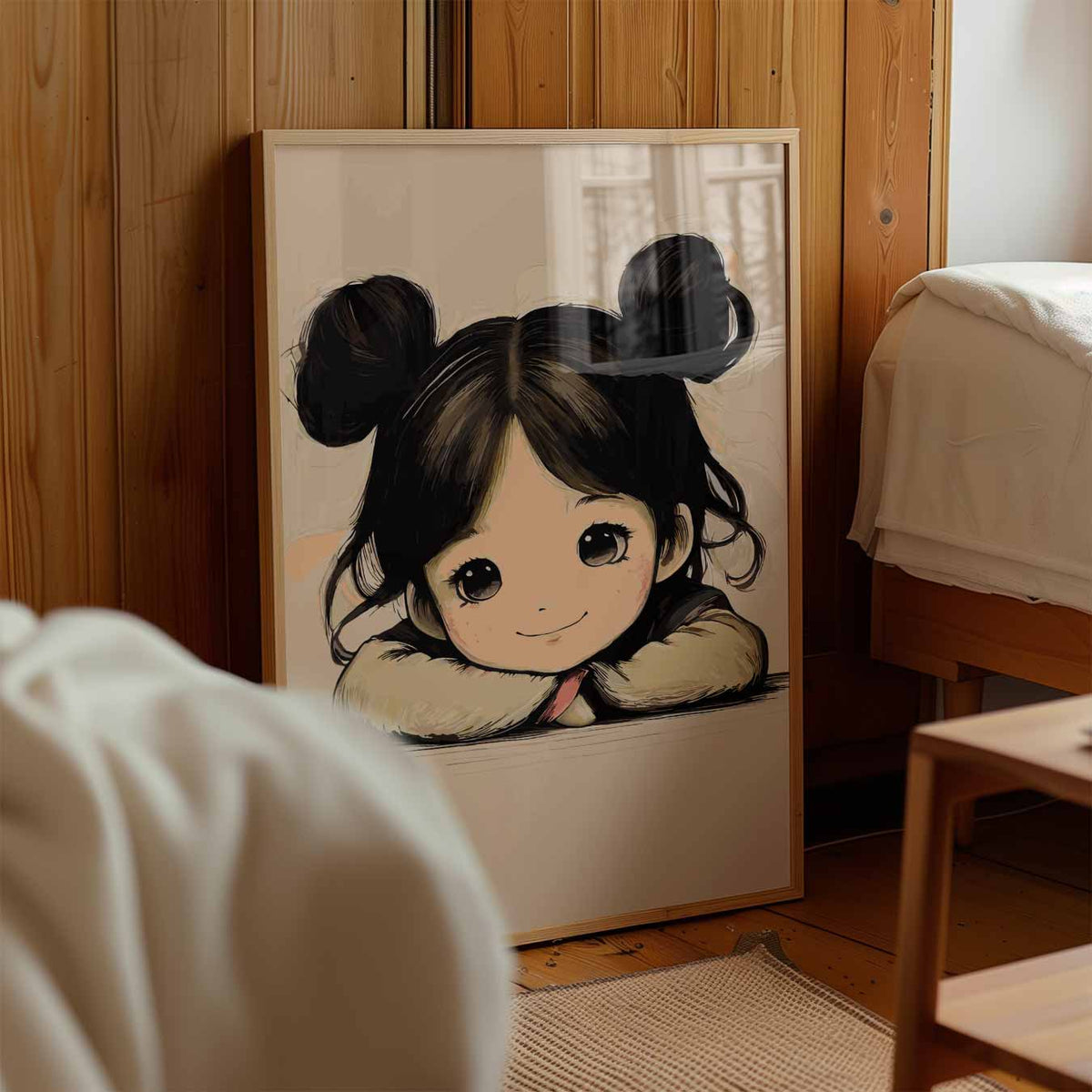Schattige Kinderkunst – kinderposter in staand formaat