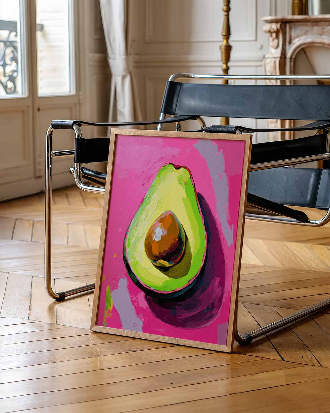 Avocado Pop Art – zomerse wandkunst als portret poster
