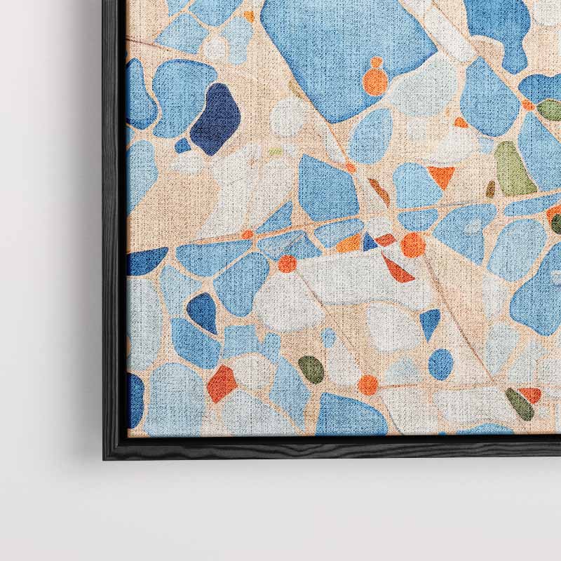 Vrolijk Abstract Patroon – canvas wanddecoratie in portret formaat