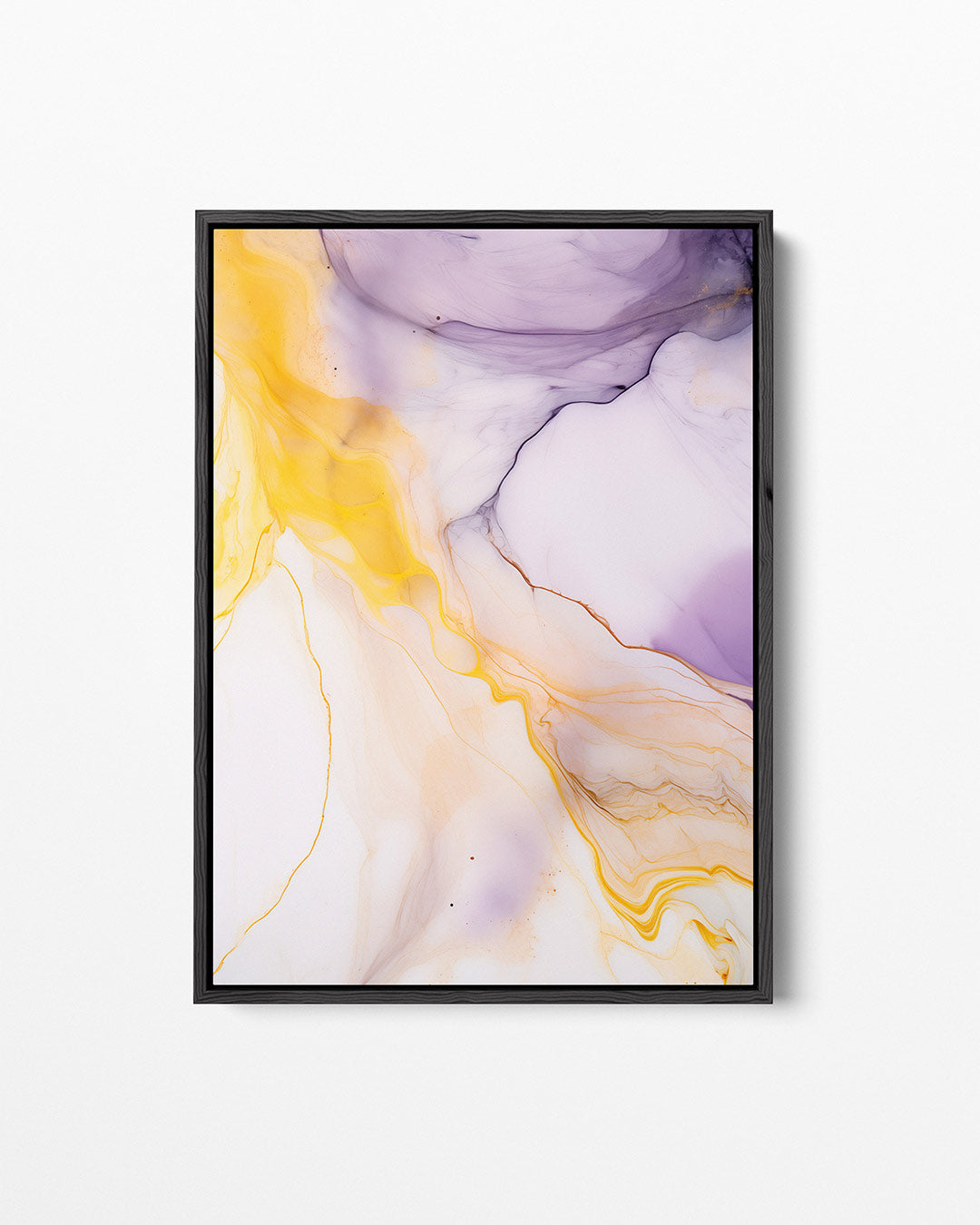 Vloeiende kleurencompositie – Gele – staand wanddecoratie kunstwerk