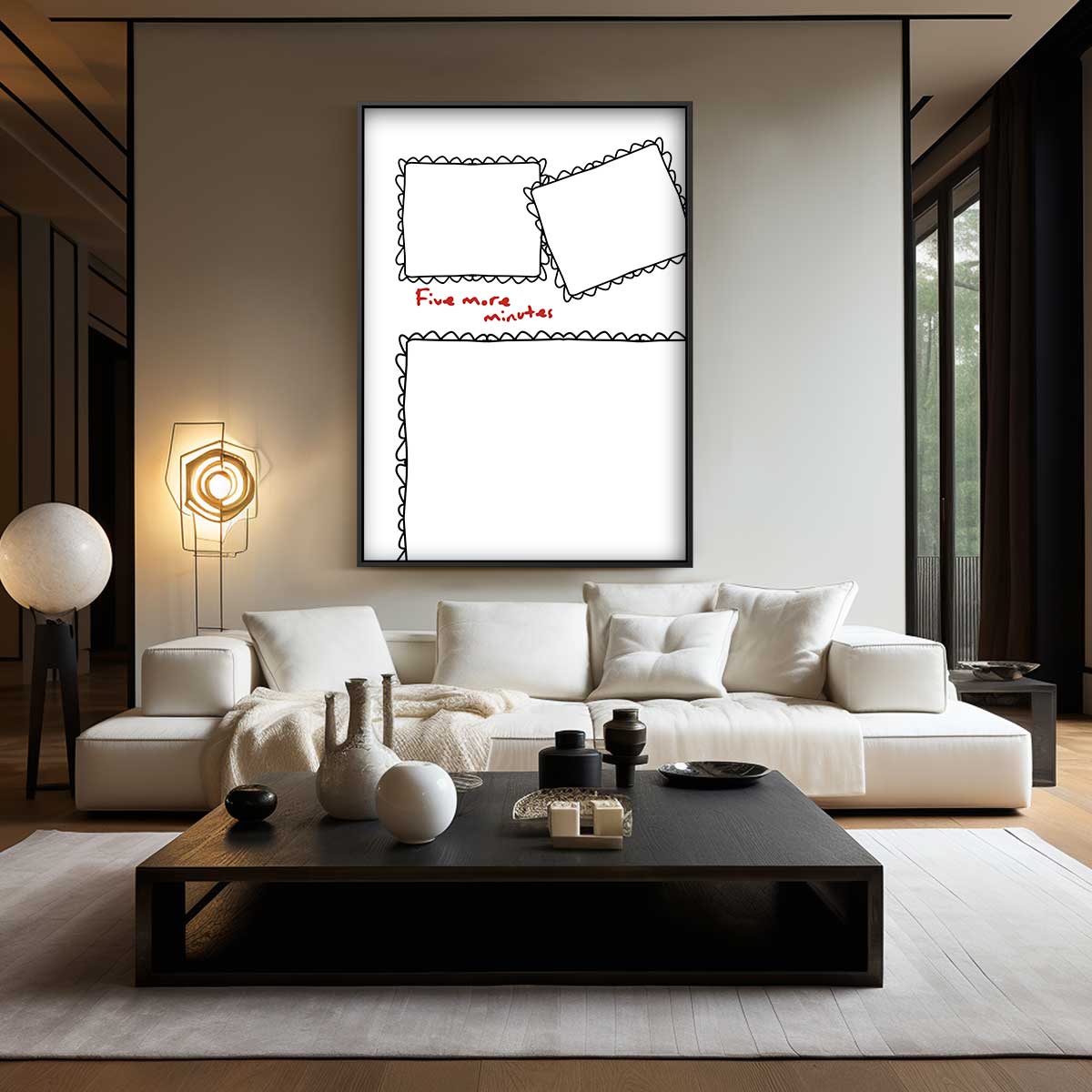 Five More Minutes – plexiglas wanddecoratie in portret formaat