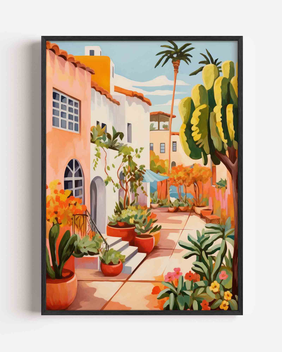 Mediterrane tuin – keuken portret poster als wanddecoratie