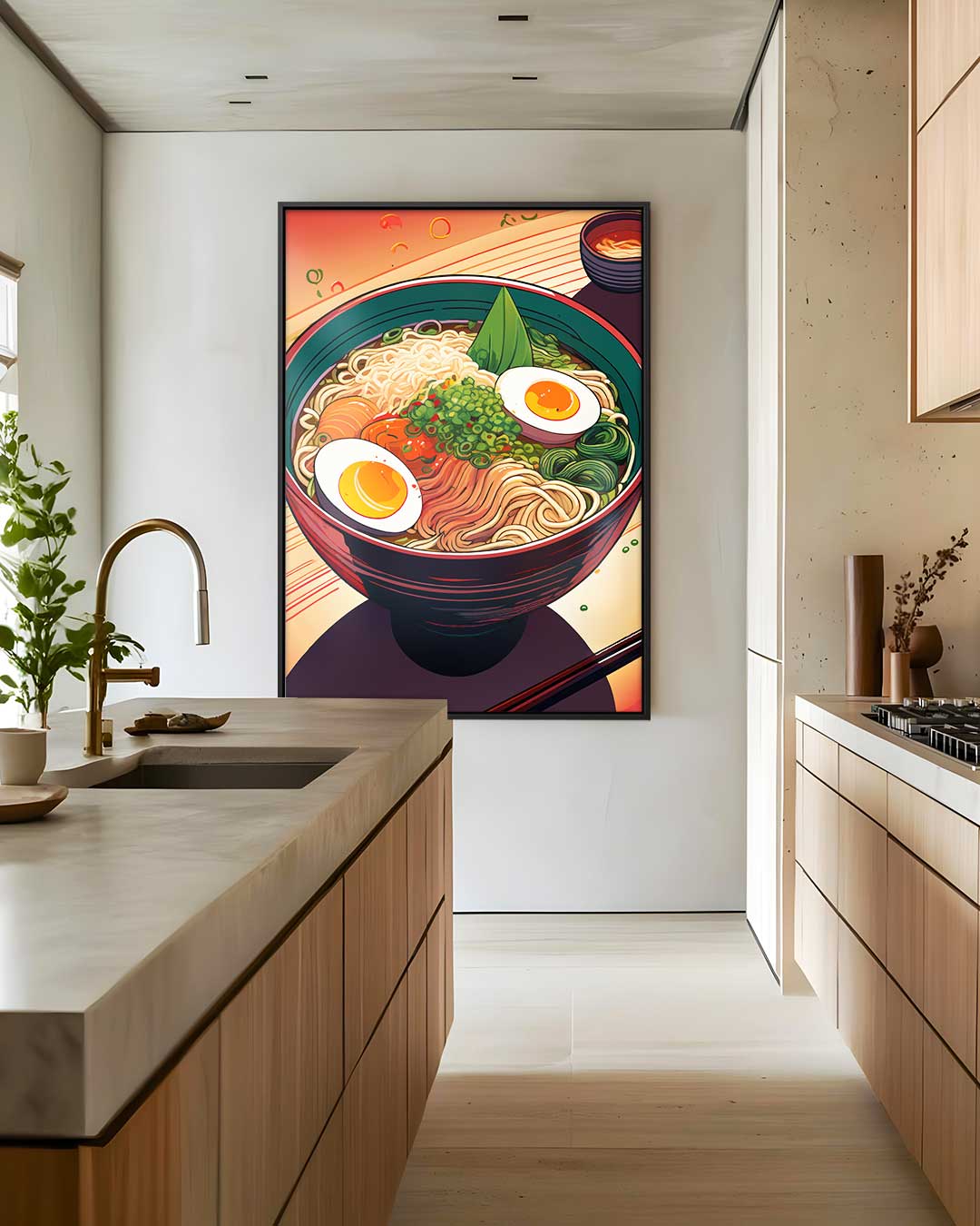 Kleurrijke Ramen Illustratie – staand kunstwerk voor modern interieur