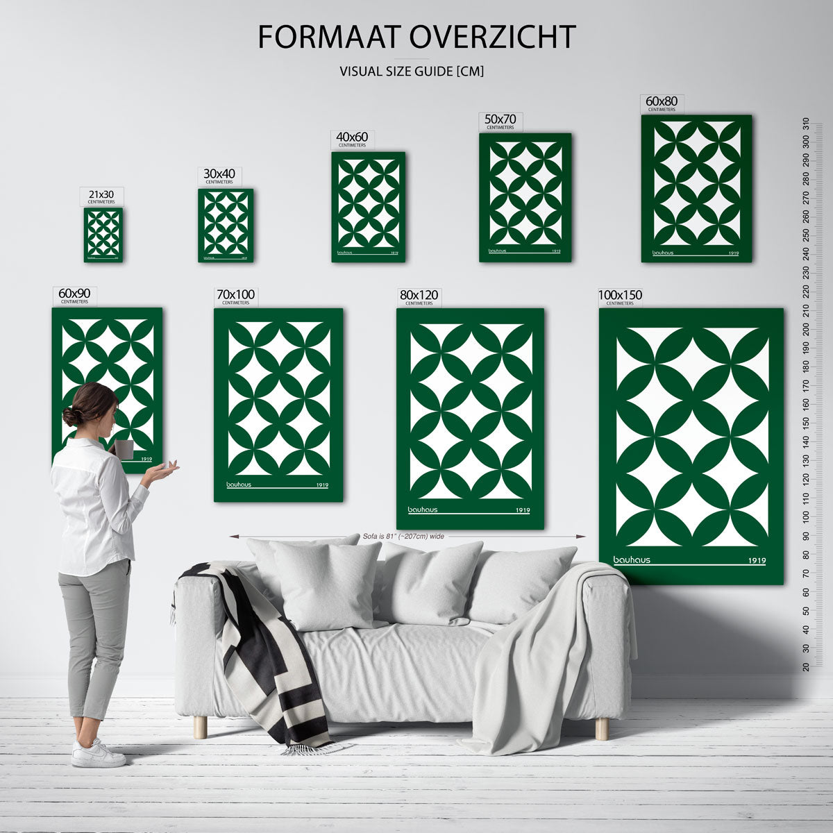 – Bauhaus poster als moderne geometrische wanddecoratie